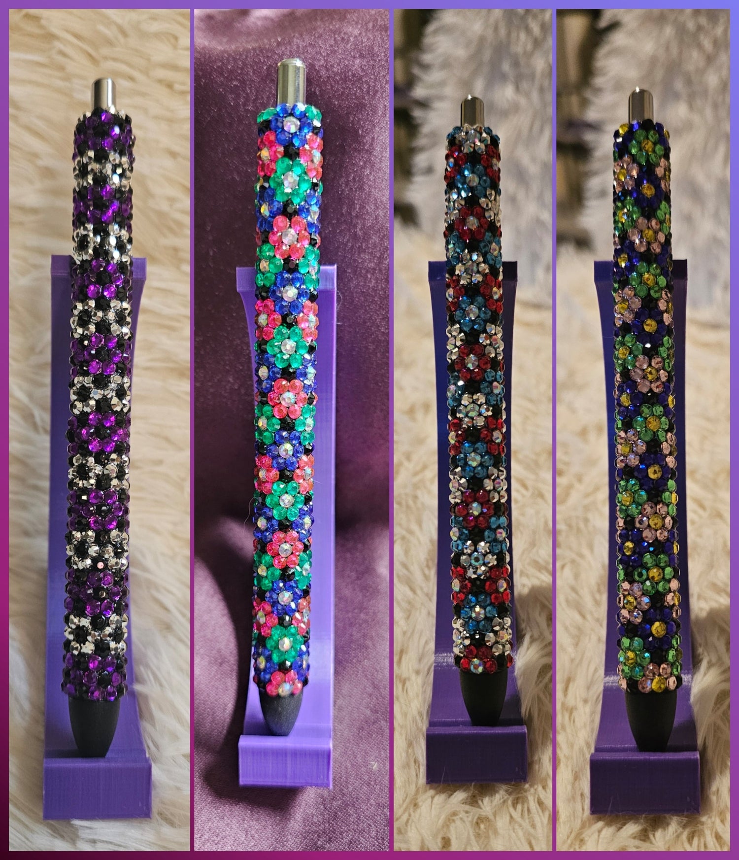 Rhinestone Pens - Flowers