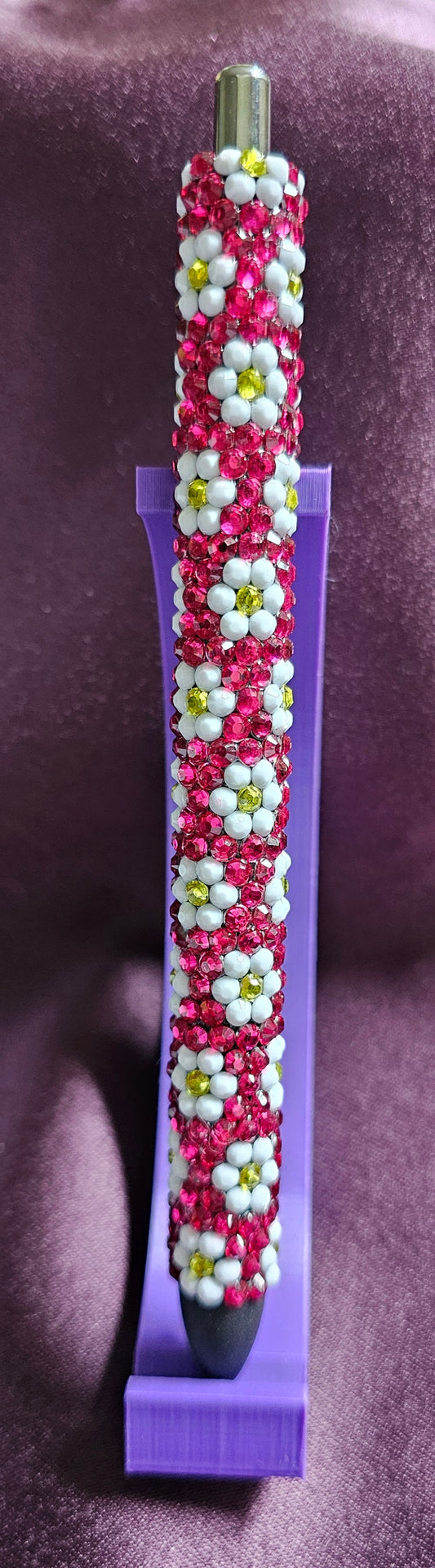 White Flowers - Fushia