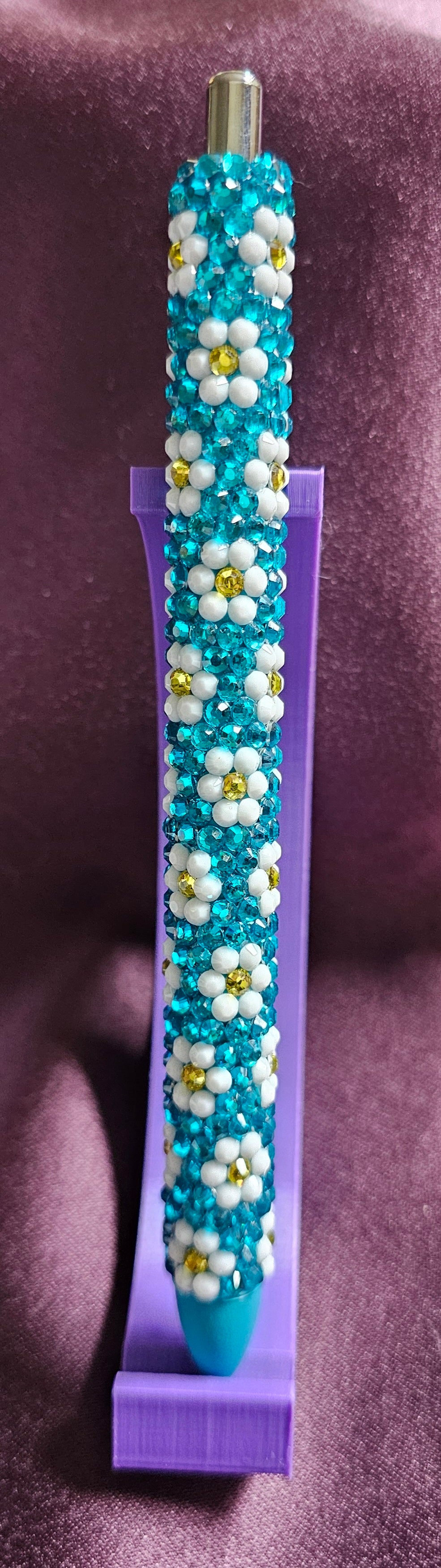 White Flowers - Teal