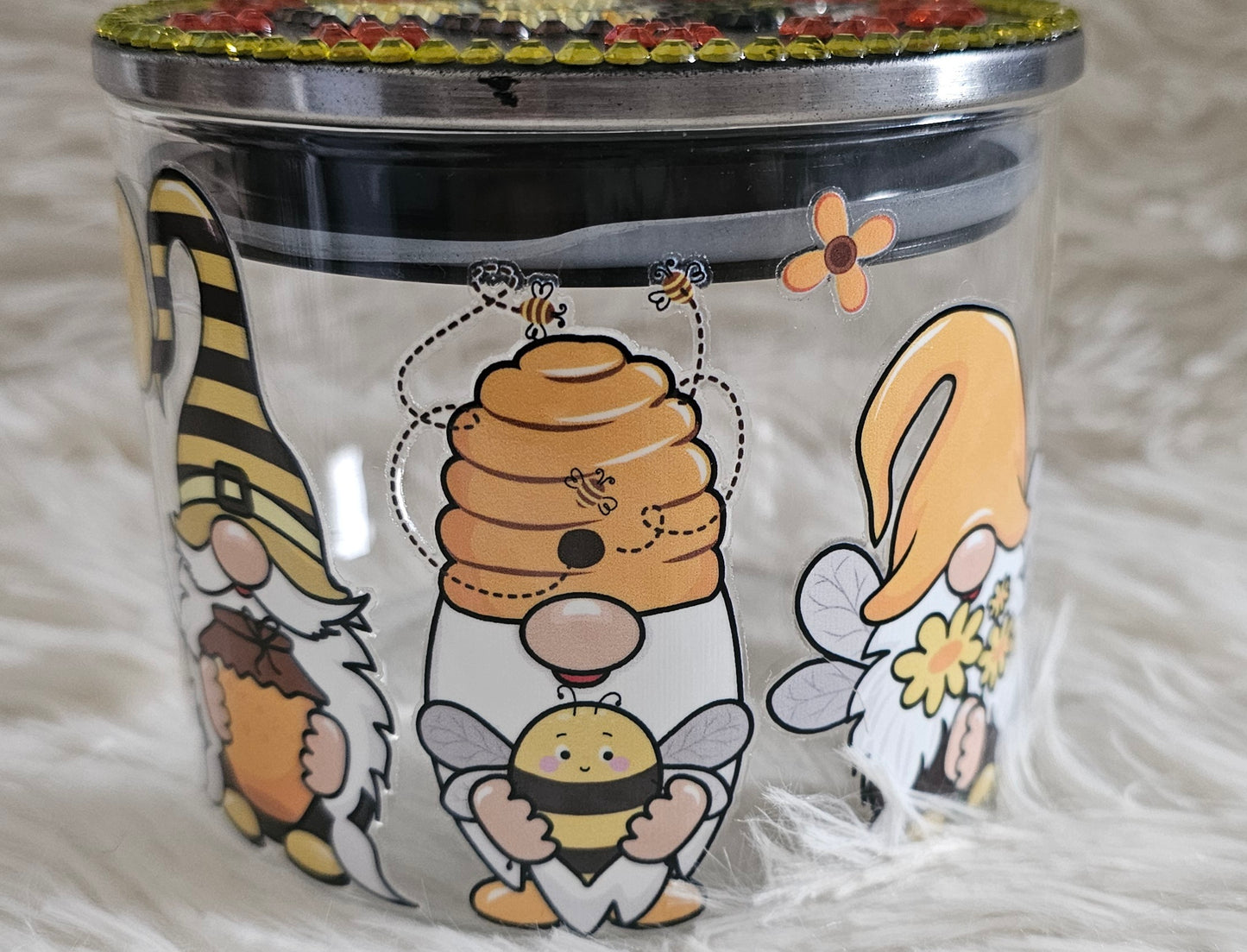 13oz Jar - Bees and Gnomes