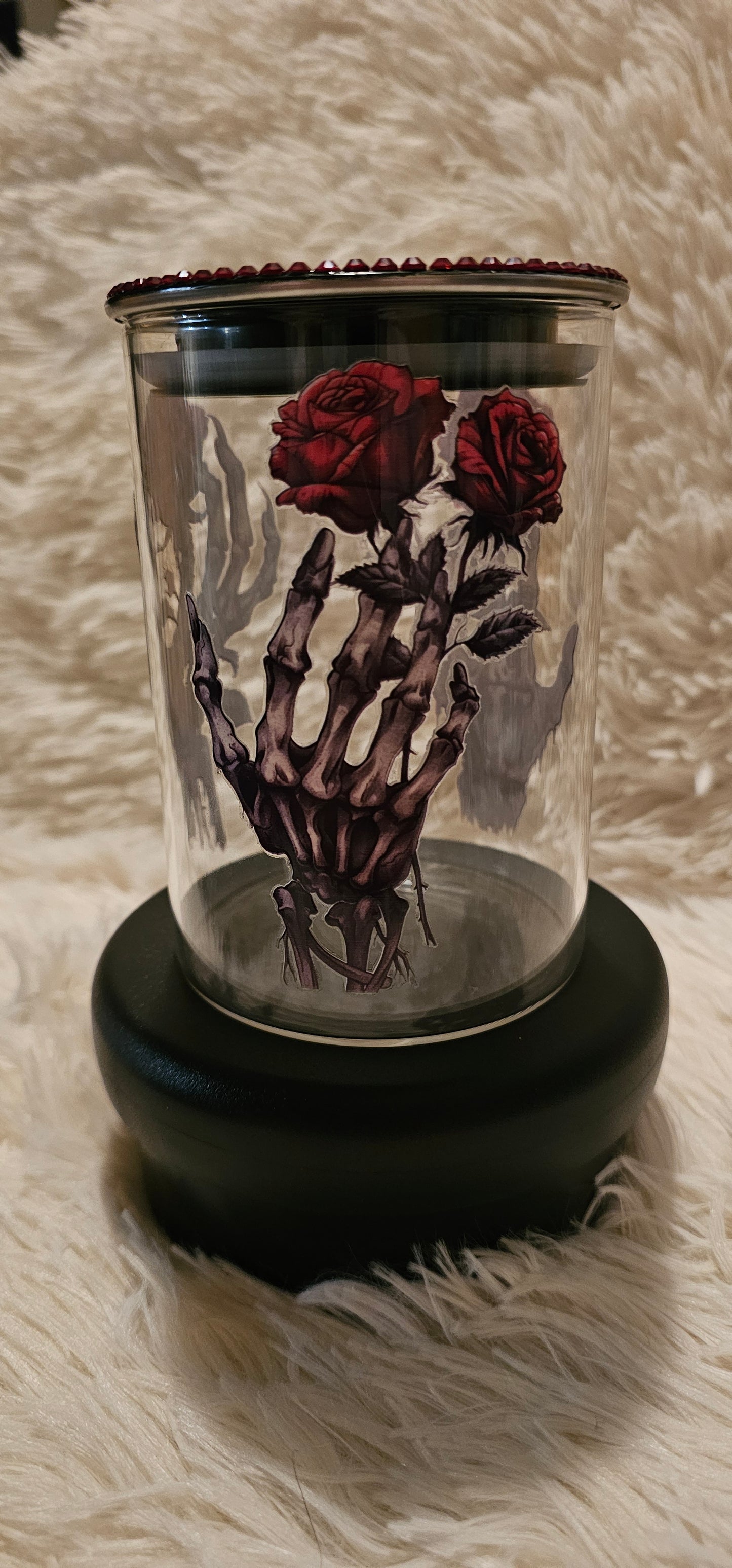 18oz Jar - Skeleton Rose
