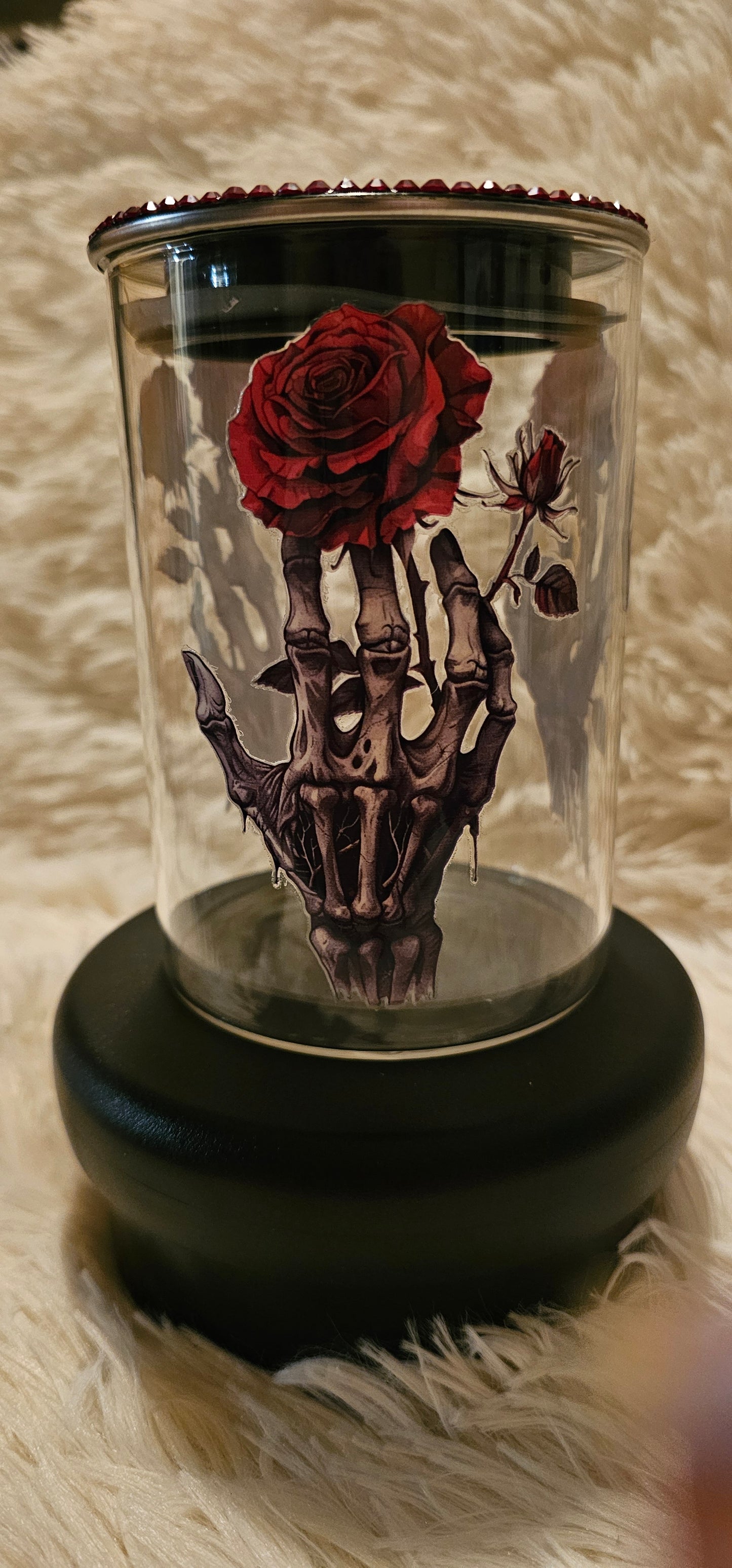 18oz Jar - Skeleton Rose