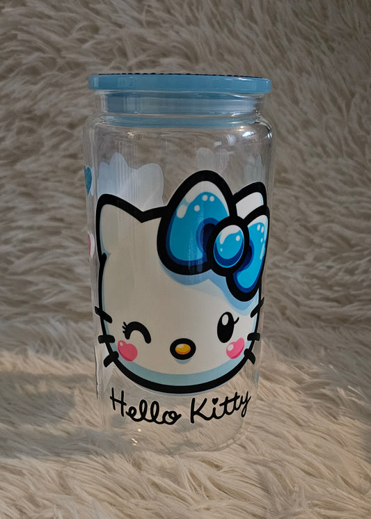 16oz glass tumbler - Hello Kitty