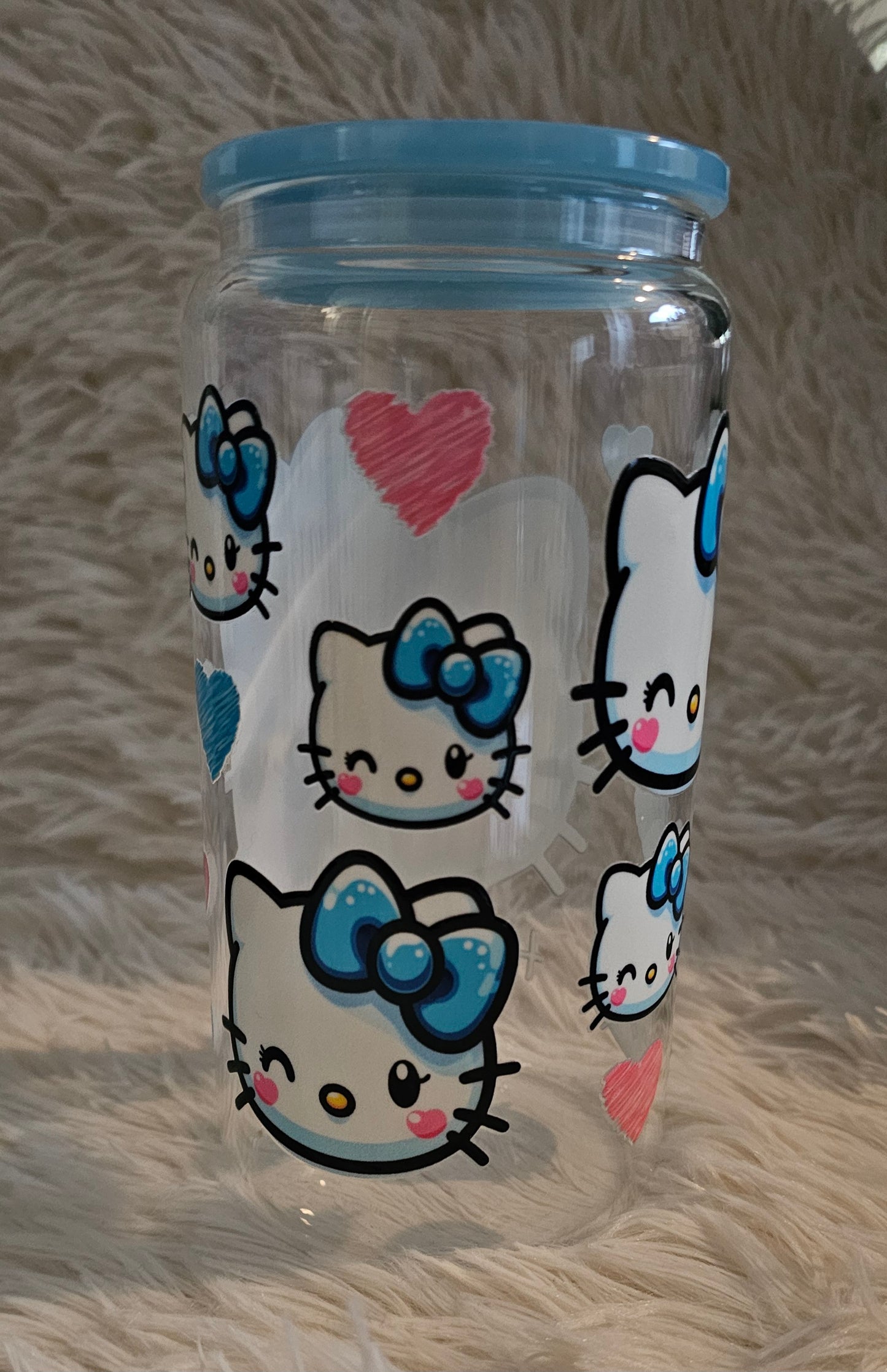16oz glass tumbler - Hello Kitty