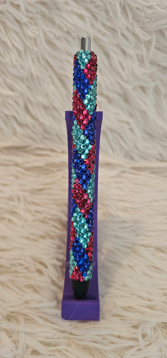 Infinity Braid - Fushia, Dark Blue and Light Blue